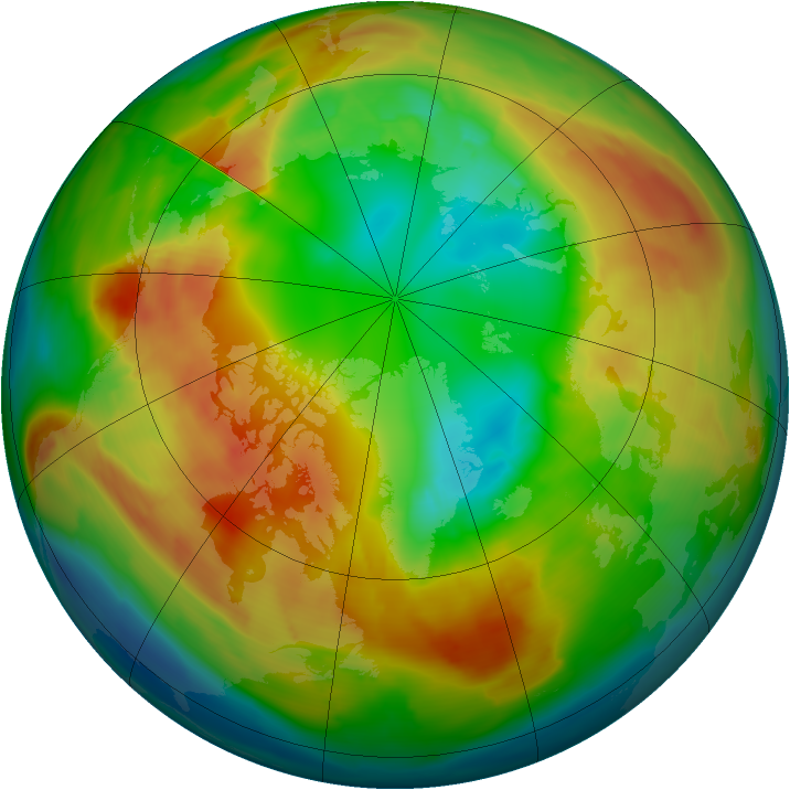 Arctic ozone map for 19 February 2011